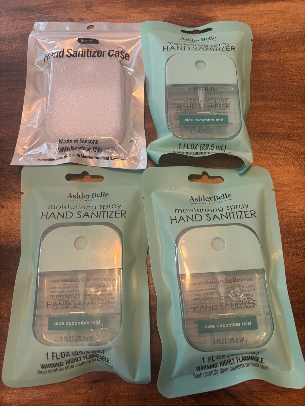 AshleyBelle Moisturizing Spray Hand Sanitizer - Aloe Cucumber Mist 4 pack bundle